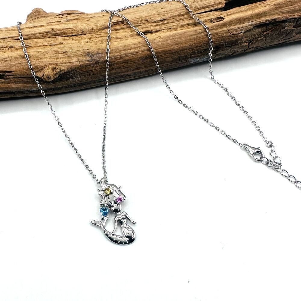Mermaid Sterling Silver CZ Necklace